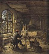 adriaen van ostade The Painter in his Studio oil on canvas